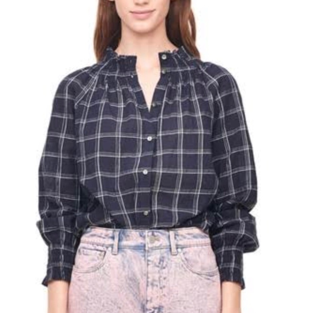 Rebecca Taylor La Vie Windowpane Top